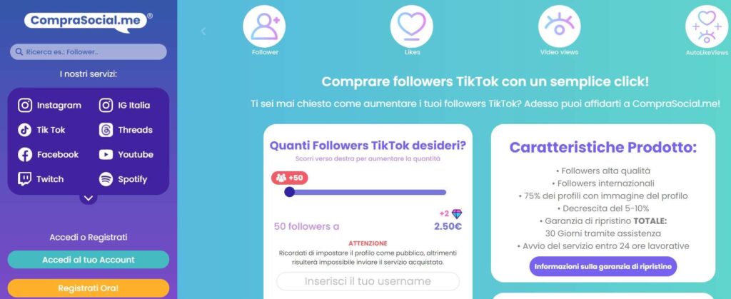 aumentare followers tiktok