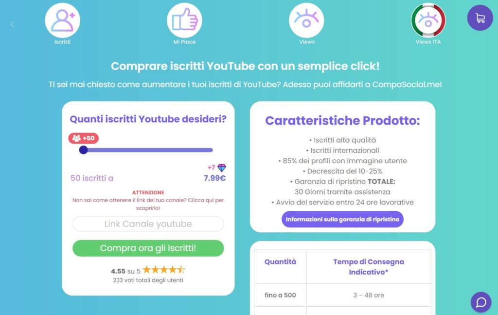 aumentare iscritti su youtube